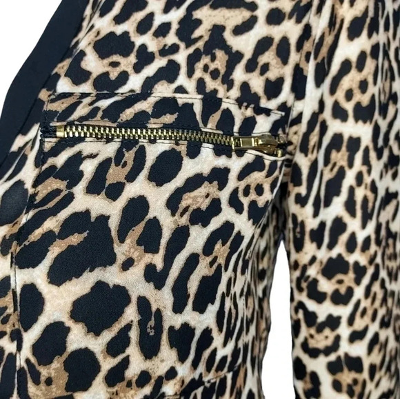 MNK Womens Leopord Print Blouse 100% Polyester Small - Picture 9 of 13